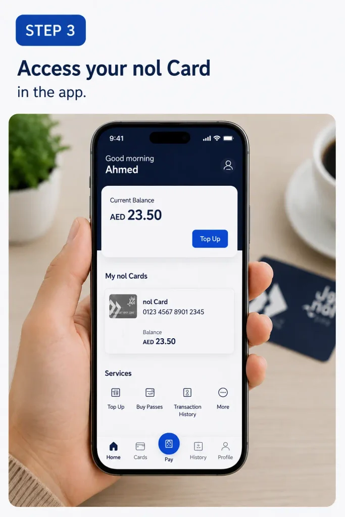 Access your nol Card in the nol Pay mobile app