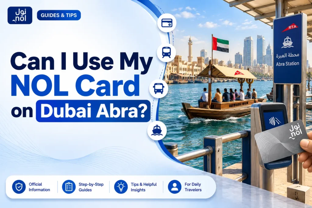 nol card on Dubai Abra