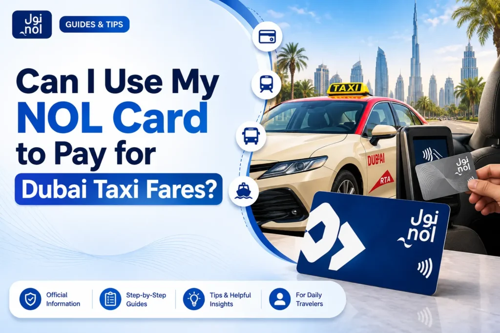 nol card to pay for Dubai taxi fares